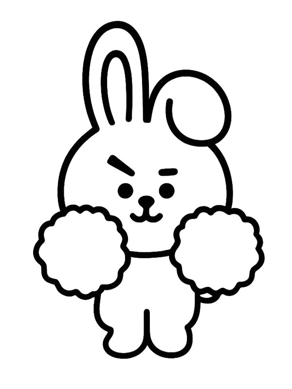 Cooky (BT21) Colouring page