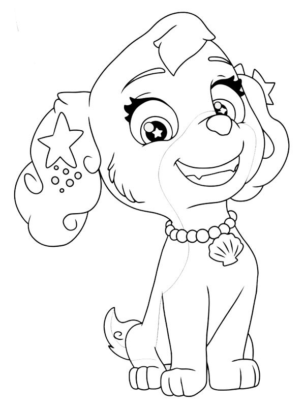 Coral (PAW Patrol) Colouring page