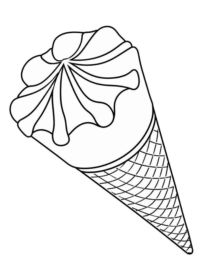 Cornetto Ice Cream Colouring page