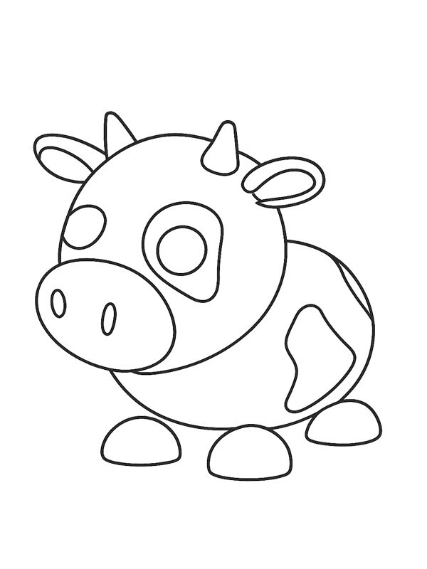 Cow (Adopt Me!) Colouring page
