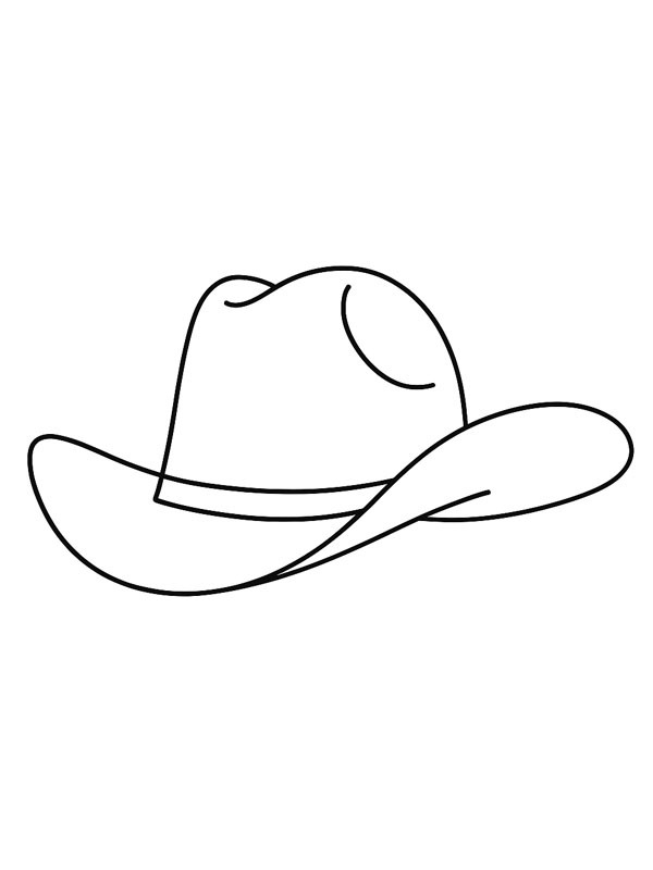 Cowboy hat Colouring page