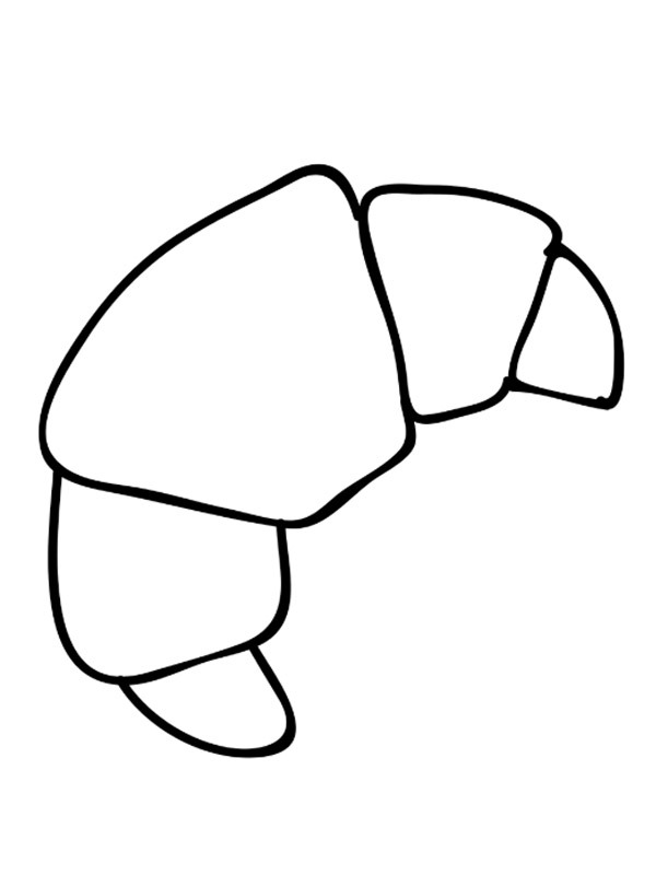 Croissant Colouring page