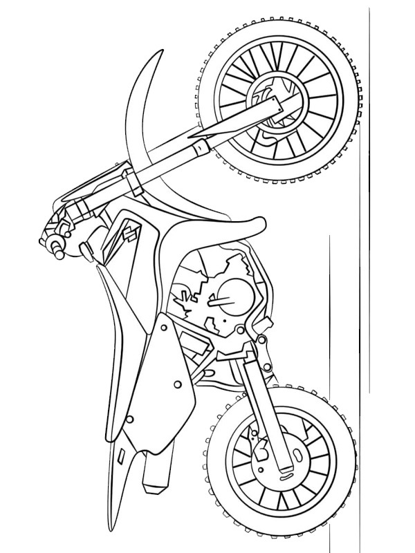 Dirtbike Colouring page