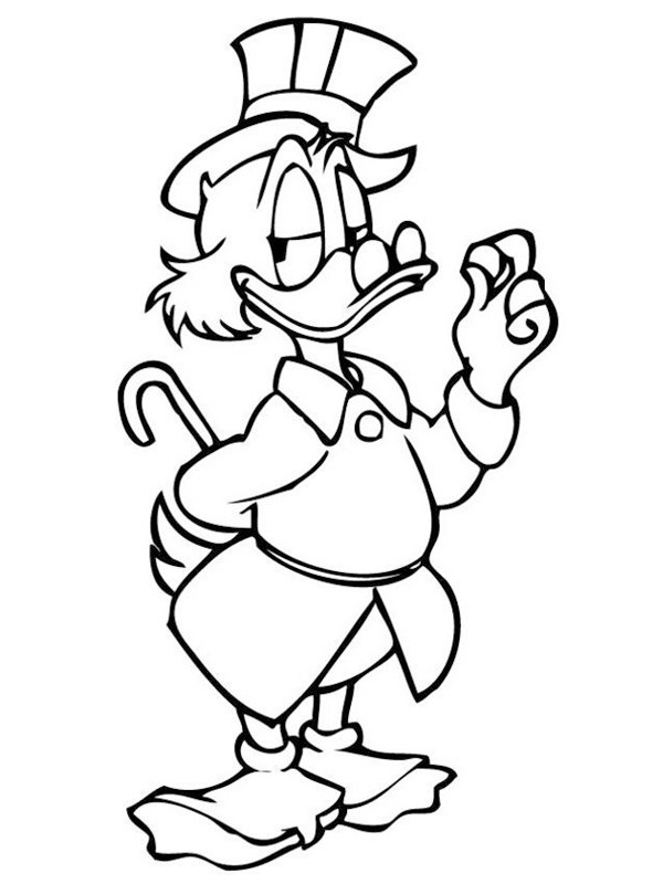 Scrooge McDuck Colouring page