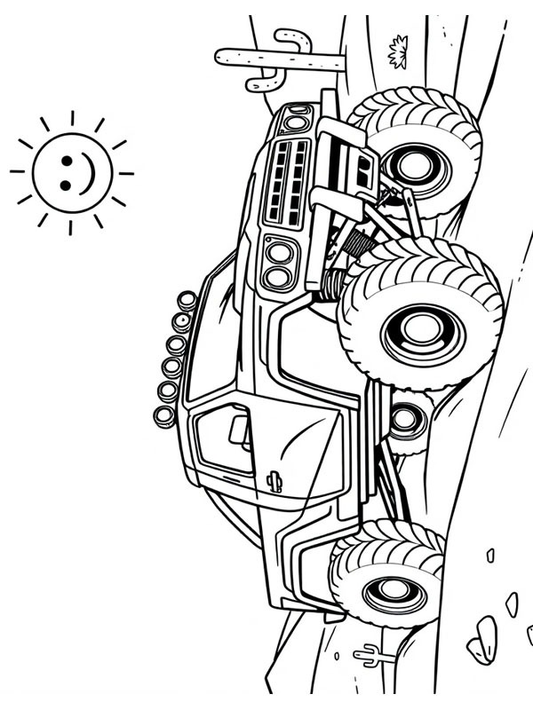 Car Dakar Rally Colouring page