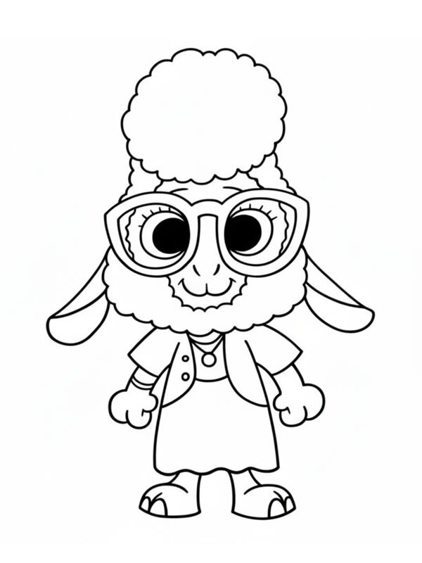Dawn Bellwether Colouring page