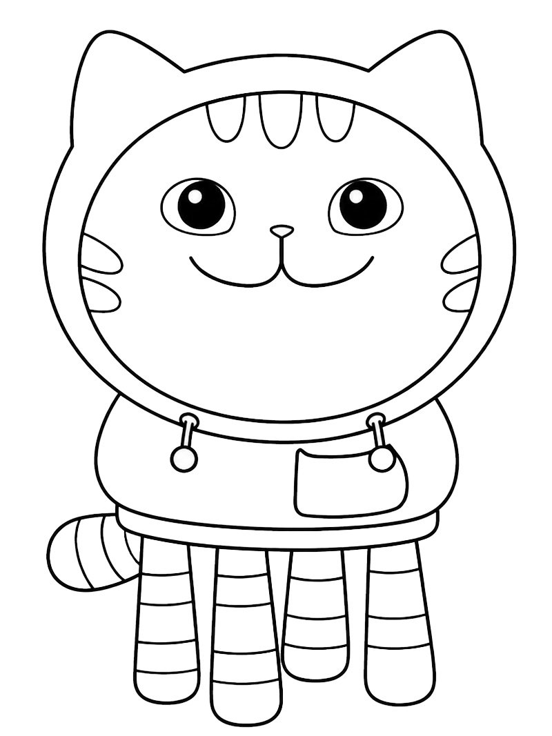 DJ Catnip (Gabby's Dollhouse) Colouring page