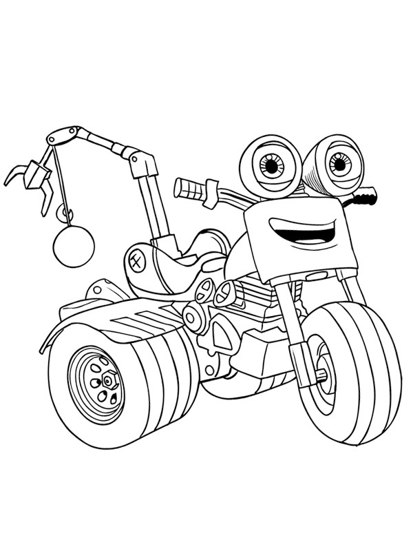 DJ Rumbler Ricky zoom Colouring page