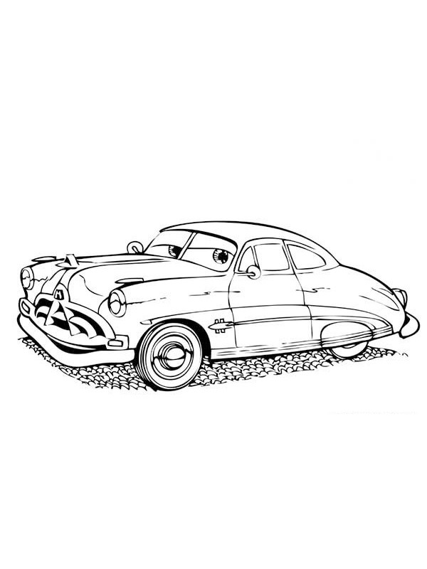 Doc Hudson (cars) Colouring page