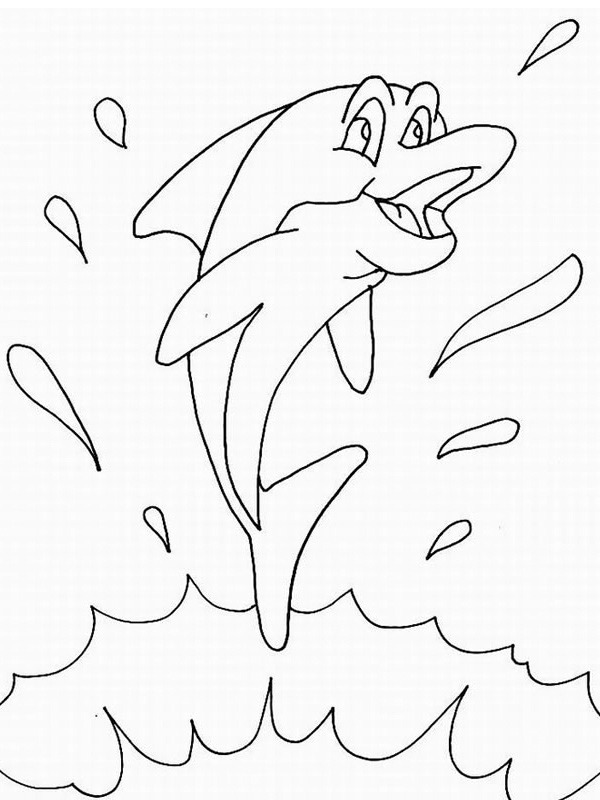 Dolphin Colouring page