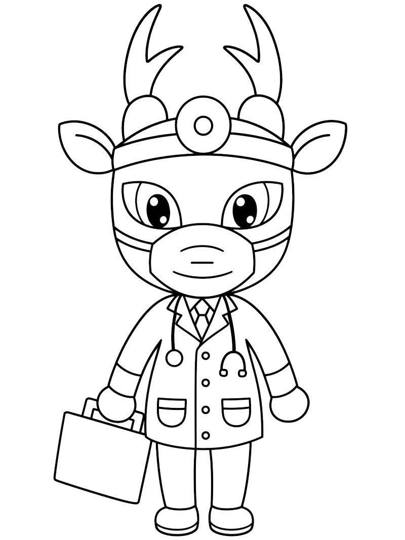Dr. Harlow (Animal Hospital) Colouring page