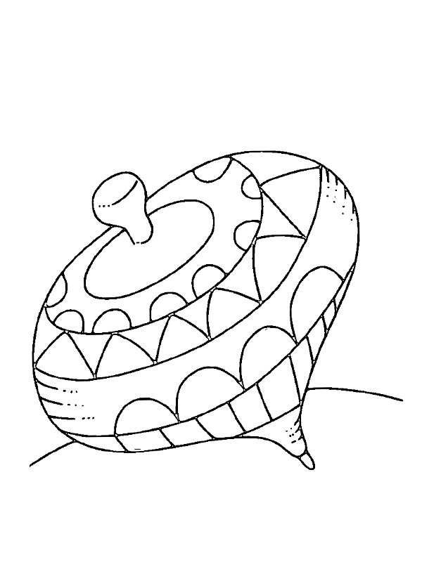 Spinning top Colouring page