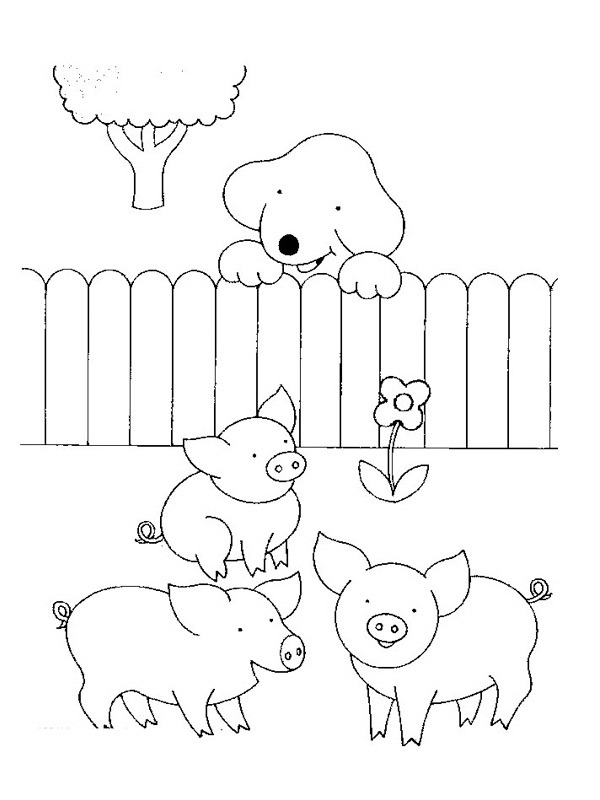 Spot Goes To The Farm Colouring page