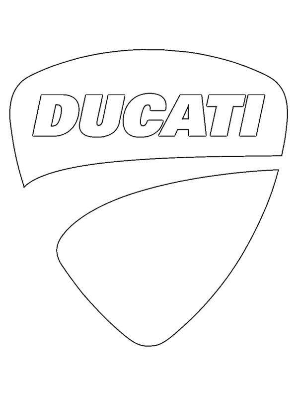 Ducati logo Colouring page