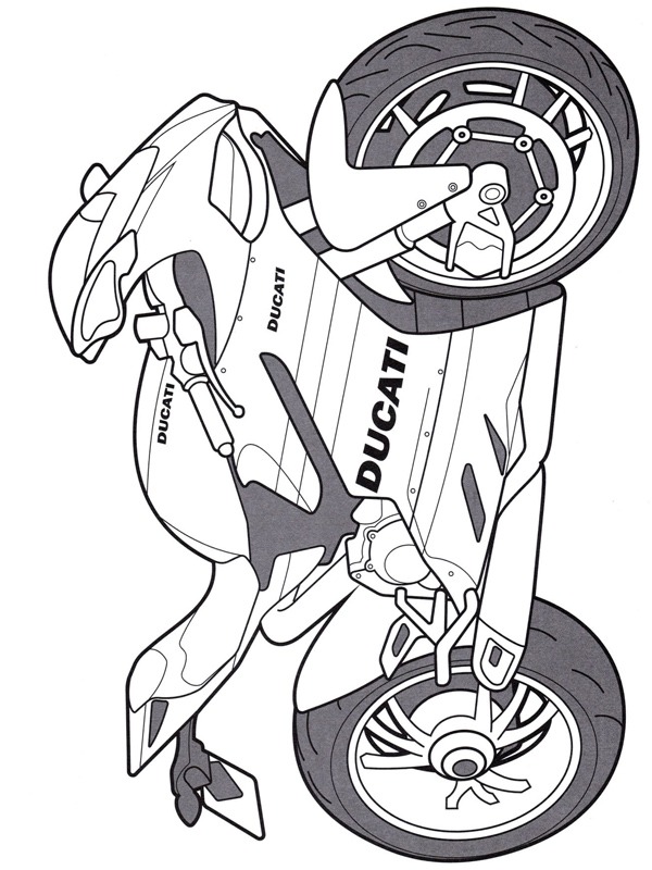 Ducati Panigale Colouring page