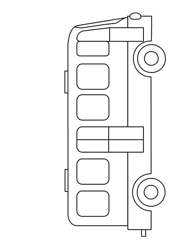 Simple bus Colouring page