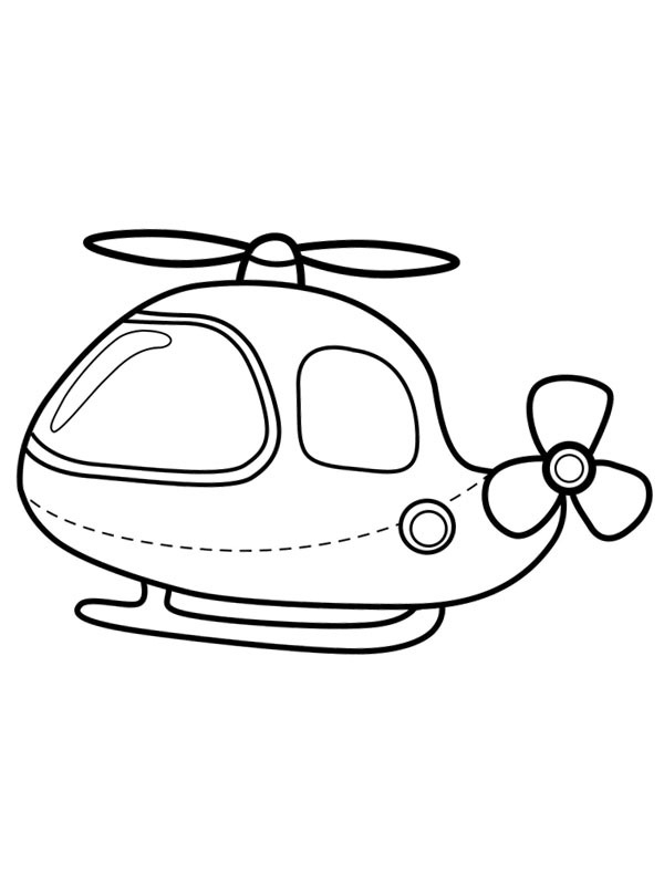 Simple helicopter Colouring page