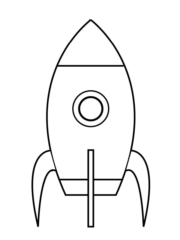 Simple rocket Colouring page