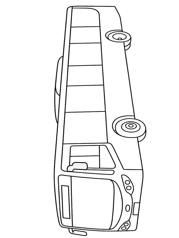 Simple city bus Colouring page