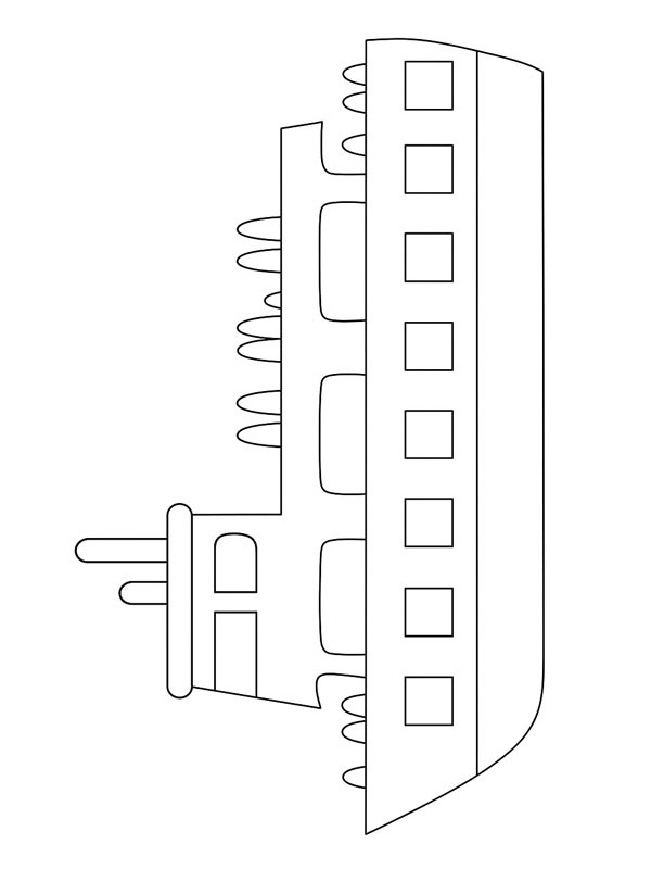 Simple ferry Colouring page