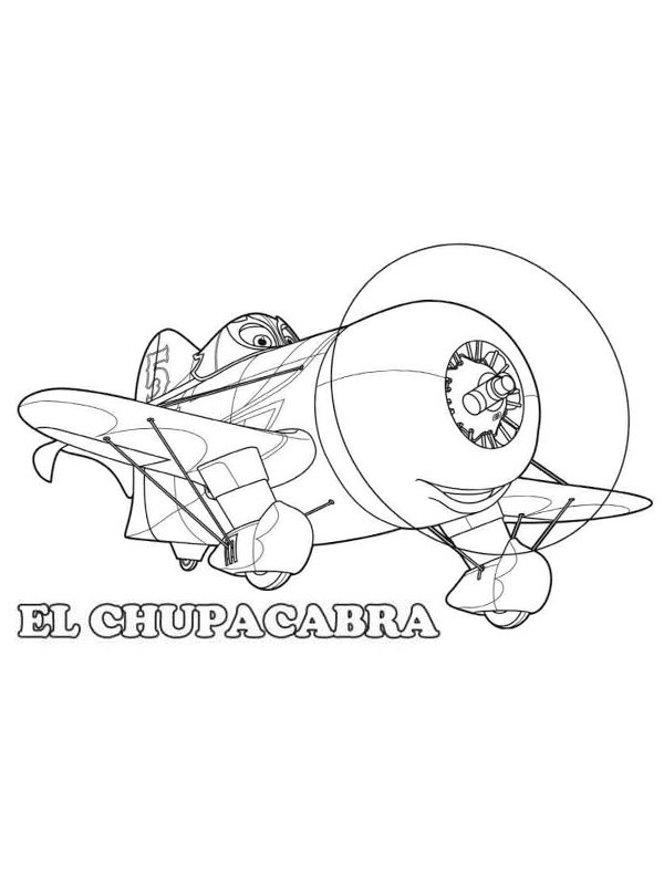 El Chupacabra Colouring page