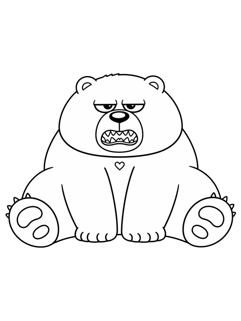 Ellen Bear (Hoppers) Colouring page