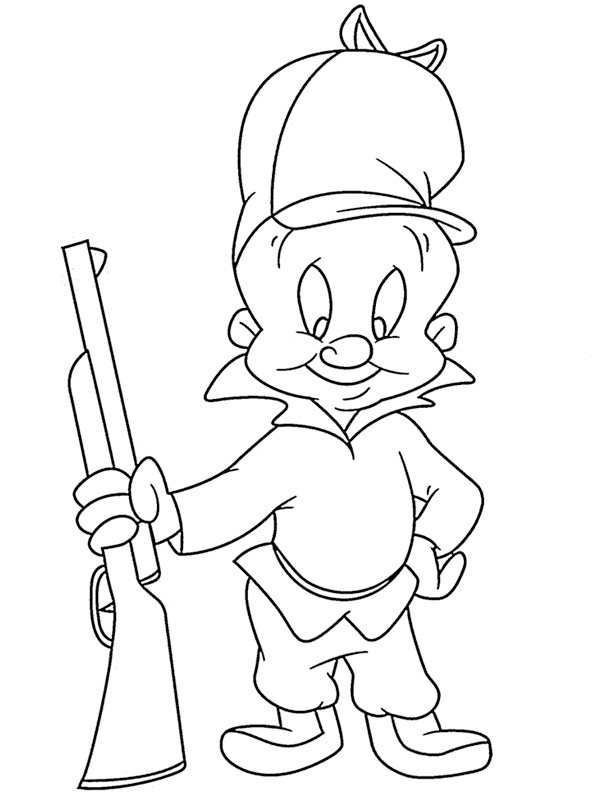 Elmer Fudd Colouring page
