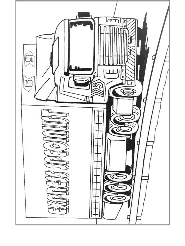 Semitruck express specialist Colouring page