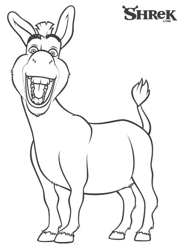 Donkey from Shrek Colouring page