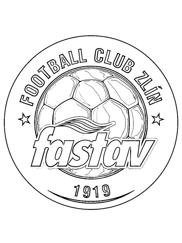 FC Fastav Zl&iacute;n Colouring page