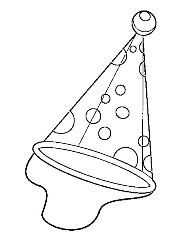 Birthday cap Colouring page