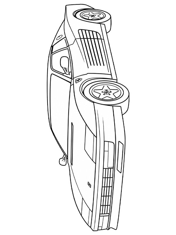 Ferrari Testarossa Colouring page