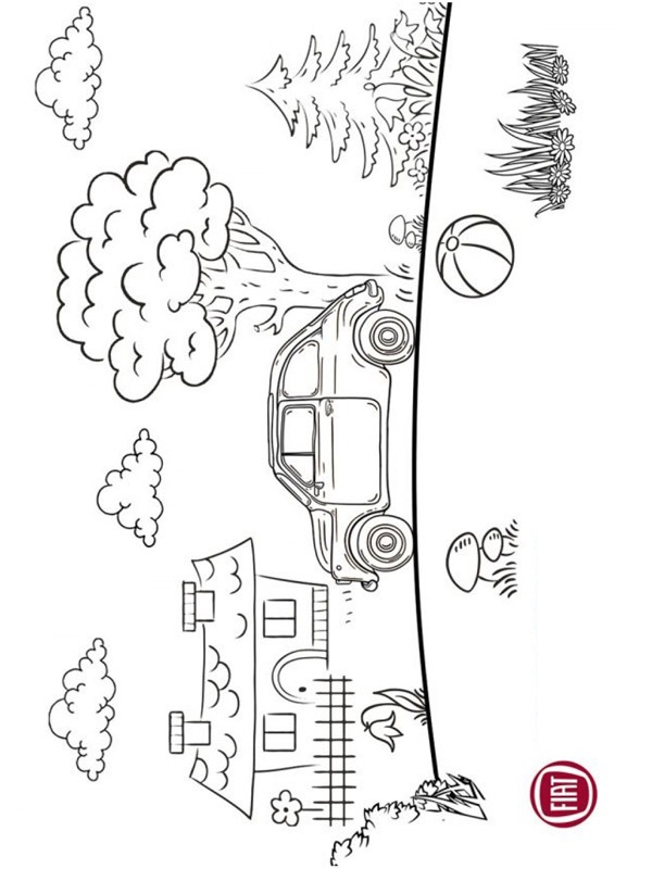 Fiat 500 Colouring page