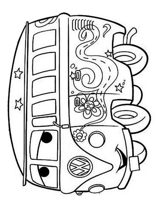 Fillmore (Cars) Colouring page