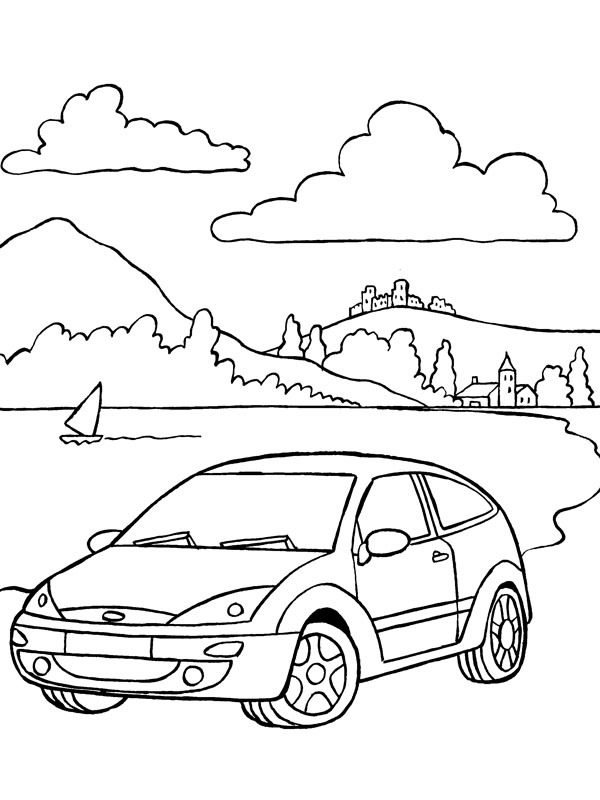 Ford Focus Colouring page