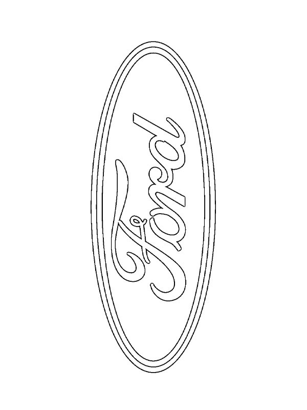 Ford logo Colouring page