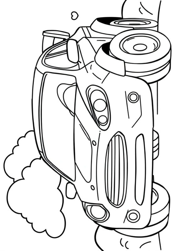 Ford Rally Car Colouring page