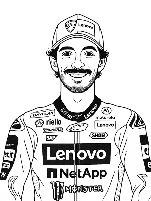 Francesco Bagnaia Colouring page