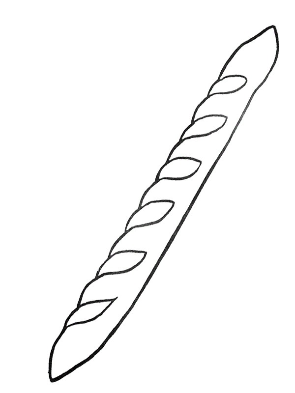 French baguette Colouring page