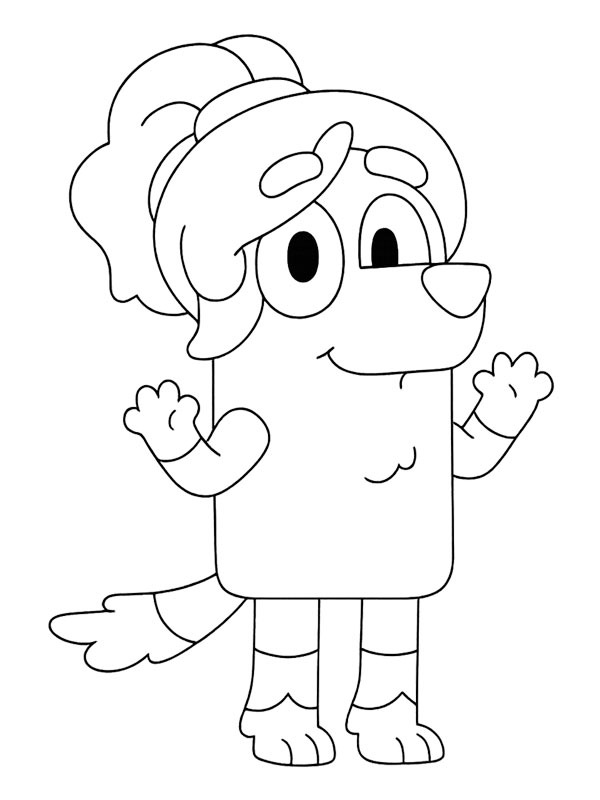 Frisky Heeler Colouring page