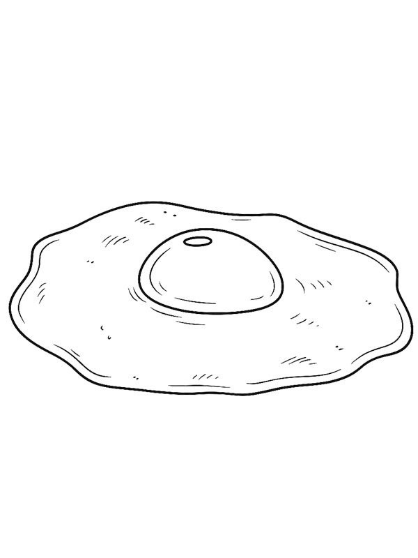 Fried Egg Colouring page