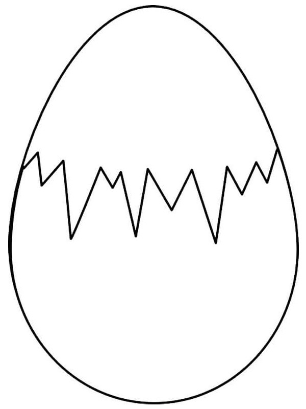 Broken egg Colouring page