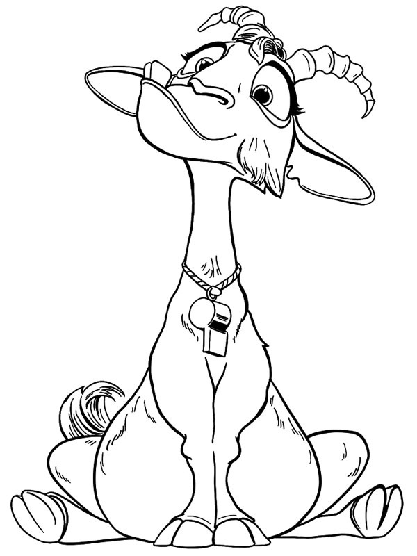 Lupe the goat Colouring page