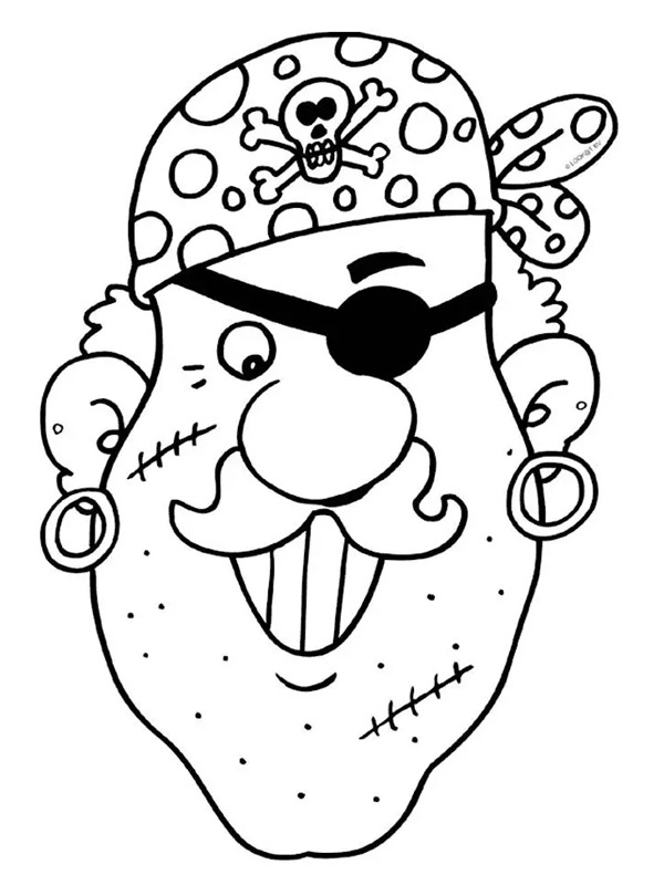 Dangerous pirate Colouring page