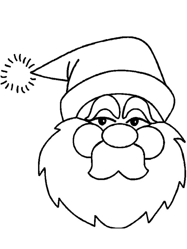 Face of santa claus Colouring page