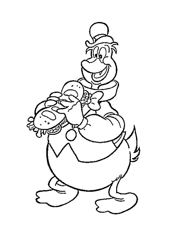 Gus Goose Colouring page