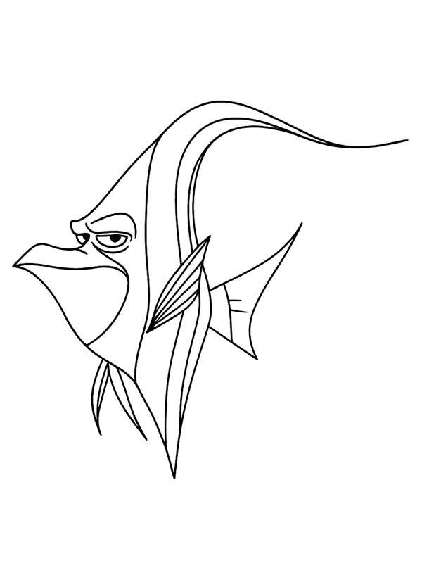 Gill (Finding Nemo) Colouring page