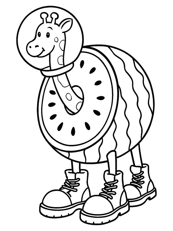 Giraffa Celeste Colouring page
