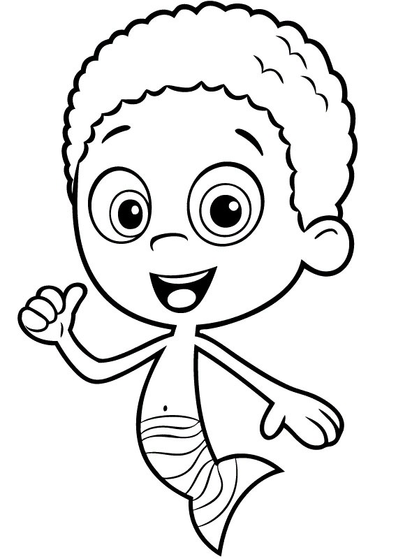 Goby Bubble Guppies Colouring page