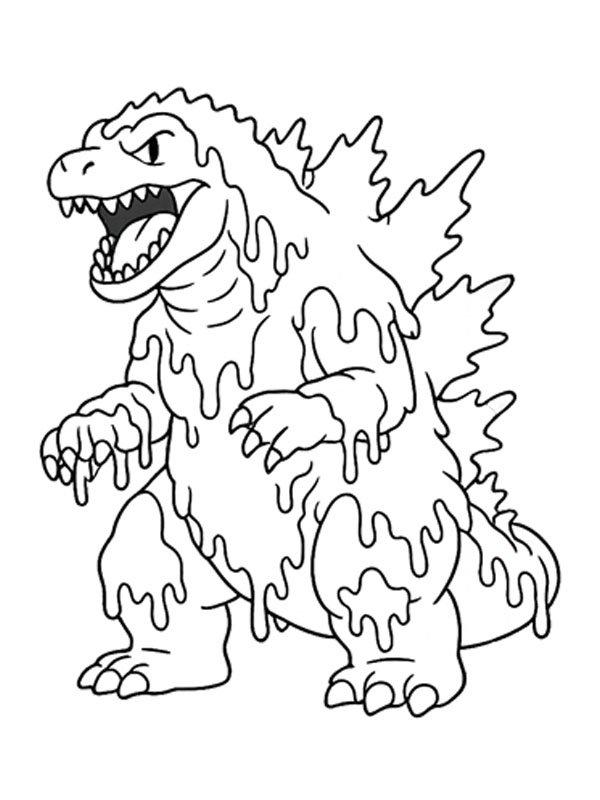 Gorgonzilla Colouring page